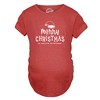 Maternity Merry Christmas Oh And BTW I'm Pregnant Pregnancy Tee Cute Baby Announcement Shirt - Crazy Dog Maternity T Shirt - 3 of 4