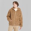 Men's Printed Regular Fit Zip-Up Hooded Sweatshirt - Original Use™ Tan/Cheetah - image 2 of 3