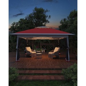 Pop Up Gazebo Instant Canopy Tent with Netting 4 Stanbags Outdoor Shelter for Lawn, Garden, Backyard, Deck - 1 of 4
