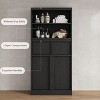 51" Tall Bathroom Cabinet with Doors & 2 Drawers, Freestanding Storage Organizer for Bathroom, Kitchen, Living Room - 4 of 4