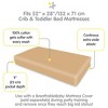 BreathableBaby Cotton Percale Fitted Sheet, For 52" x 28" Crib & Toddler Bed Mattress, Brown (2-Pack) - 3 of 4