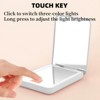 YEVYO Rechargeable Pocket Mirror, Double Sided 1X/3X Magnification Compact Vanity Mirror, 3 Color Lights, Travel Mirror for Women Gifts, White - 2 of 4
