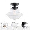 Brio Lighting Solaria 1 - Light Semi-Flush Mount in  Dark Brown - 3 of 4