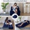 Folding Sofa Bed, Convertible Sleeper Chair with Pillow Foldable Mattress with Back Support, Portable Fold Out Chair Bed Comfy Floor Sofa Lounge - 4 of 4