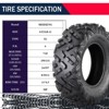 23x8-11 6PR TL UTV ATV Tire - All Terrain 23x8x11 Tires, 6-Ply Rating Tubeless, Max Load 290lbs each Tire, OD 23in, SW 8in - 2 of 4