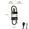 GoGreen Power (GG-27204) 4' 4-Wire Range Cord, 50 Amp, 4 Ft. - 2 of 4