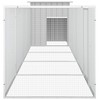 vidaXL Galvanized Steel Chicken Cage - Durable, Robust Poultry Habitat - Ideal for Chickens, Hens, Ducks - Size 196.9"x35.8"x39.4" - Gray - 4 of 4
