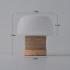 LLHZSY Modern Table Lamps 7 1/2" Tall With White Jade Glass Shade-E12(Bulb no Include) - 3 of 4