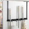 LunaLulinlk Mop and Broom Holder Wall Mount Over The Door Broom Holder with 2 Over Door Hooks Stainless Steel Mop Holder Utility Broom Gripper - 2 of 4