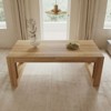 FUFU&GAGA Natural Large Dining Table with Open Frame Design,Spacious Surface for 6 - 8 People,Sturdy & Stylish for Gatherings & Daily Use - 4 of 4