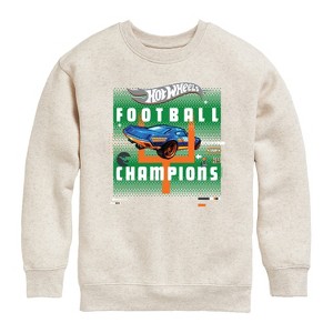 Boys' - Hot Wheels - Hot Wheels Touchdown Graphic Long Sleeve Fleece Sweatshirt - 1 of 4