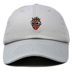 Dalix Strawberry Embroidered Cap Cotton Baseball Summer Cool Dad Hat Womens - 1 of 4