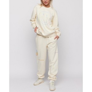 Samii Ryan | Smiley Radiate Happiness Sweatpants , Ivory , Large , 4 - 1 of 1