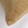 HomeRoots 22" Gold Cotton Velvet Throw Pillow - 4 of 4