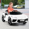Costway 12V Electric Kids Ride On Car with Remote Control Wireless Connection Lights Orange/Pink/Red/White - 2 of 4