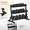 Rubber Coated Hex Dumbbell Weight Set, Multiple Sizes Exercise & Fitness Dumbbells,450LB Set, for Muscle Toning, Strength Building - 2 of 4