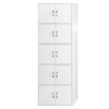 Hodedah Heavy Duty Engineered Wood 10 Door Enclosed Multipurpose Storage Cabinet for Kitchen, Office, Kids Room, and Other Home Organization - 2 of 4