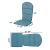 GDFStudio Cartagena Outdoor Acacia Wood 3 Piece Adirondack Chair Chat Set with Cushion - 4 of 4
