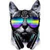 Women's Design By Humans Music Lover Cat By clingcling Racerback Tank Top - 2 of 3