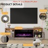 Modern 70" Wooden TV Stand for Living Room –  Lighting, Storage Cabinets & Open Shelves, Fits up to 75" TVs and 36" Electric Fireplace - 4 of 4