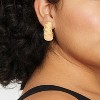 Chunky Ribbed Hoop Earrings - A New Day™ Gold - 2 of 3