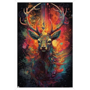 Trends International Wumples - Cosmic Deer Framed Wall Poster Prints - 1 of 4
