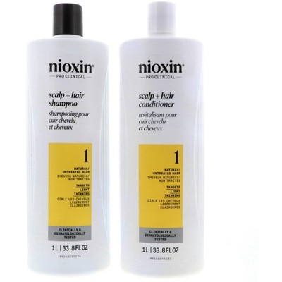 Nioxin by Nioxin 2024 System 6 Cleanser Noticeably Thinning Shampoo & Conditioner set