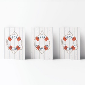 Lifebouy Merry Christmas Winter/Holiday/Christmas Greeting Card Pack Sets (3 ct) by Ramus & Co - 1 of 4