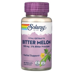 Solaray Vital Extracts, Bitter Melon , 500 mg, 60 VegCaps - 1 of 4