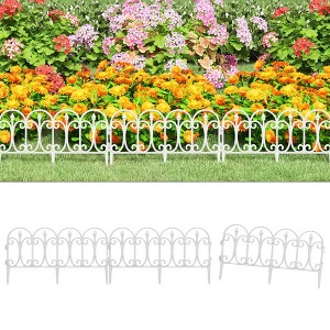 MOEPISY Lawn Edgings 17 pcs White 32.8 inch PP - 1 of 4