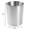 iDesign Set of 4 Stainless Steel Round Bathroom Trash Cans - Brushed - 4 of 4
