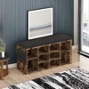 Shoe Bench with Cushion, Storage Bench with Adjustable Shelves - 4 of 4