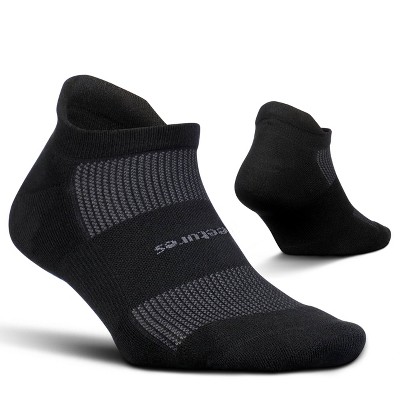 Feetures High Performance Cushion No Show Tab Sock Solid (small, Black ...