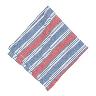 C&F Home Gideon Stripe Americana July 4th Napkin Set of 6