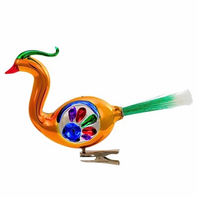 Christopher Radko 4.0 Inch Traditional Brites Bird W/Reflector Shiny Brite Tree Ornaments