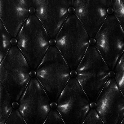 Black Leather Upholstered Parsons Side Chair with Wood Legs