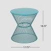 Nevada Iron Modern Side Table - Matte Teal - Christopher Knight Home: Water-Resistant, No Assembly Required - 3 of 4