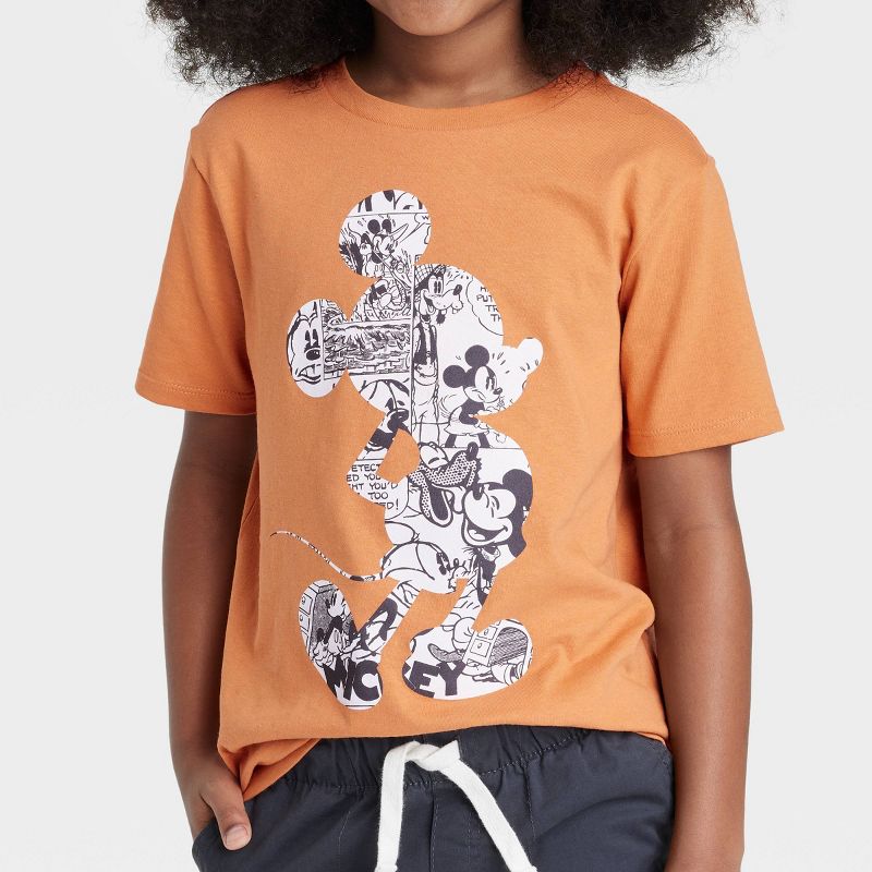 Boys&#39; Mickey Mouse &#38; Friends Short Sleeve Graphic T-Shirt - Orange, 2 of 4