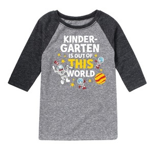 Boys' - Dr. Seuss - Kindergarten Out Of This World Raglan Graphic T-Shirt - 1 of 4