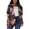 Agnes Orinda Women's Plus Size Asymmetric Open Front Fashion Cardigans - 2 of 4
