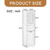 Slim Tall Bathroom Storage Cabinet with Adjustable Shelf, Drawer and 2 Doors, Freestanding Linen Tower - Leovsnove - 3 of 4