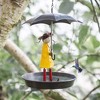 Creative Hanging Bird Feeder Girl With Umbrella Tray Outdoor Garden Yard Decoration - 3 of 4