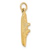 Black Bow Jewelry 14k Yellow Gold Vertical 3D Cruise Ship Pendant and Charm - 4 of 4