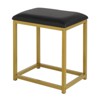 Black Particle Board Steel Shelf Two Drawers Three Shelves Three Tone Light Luxury Style Dressing Table Set - 4 of 4