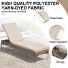 Crestlive Products Patio Outdoor Chaise Lounge Cushion Beige 2 PC - 4 of 4