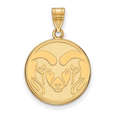 Black Bow Jewelry 14k Yellow Gold Colorado State Rams NCAA Large Pendant