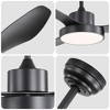 TOBILI 20 Inch Downrod Mount Ceiling Fan LED 18W 3CCT 5 ABS Blades with Hanging and Hook for Outside Patios Pergola - 4 of 4