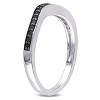 EVERLY JEWELRY | Sterling Silver 1/5 CT TW Black Diamond Chevron Anniversary Band Black Rhodium Plated - 2 of 4