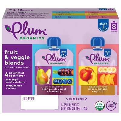 Plum Organics Baby Food Stage 2 - Variety Pack - 4oz : Target