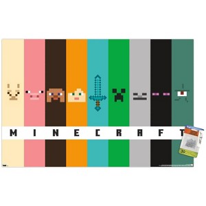 Trends International Minecraft - Pixel Bars Unframed Wall Poster Prints - 1 of 4